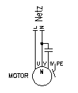 Motor mit Kondensator verschaltet